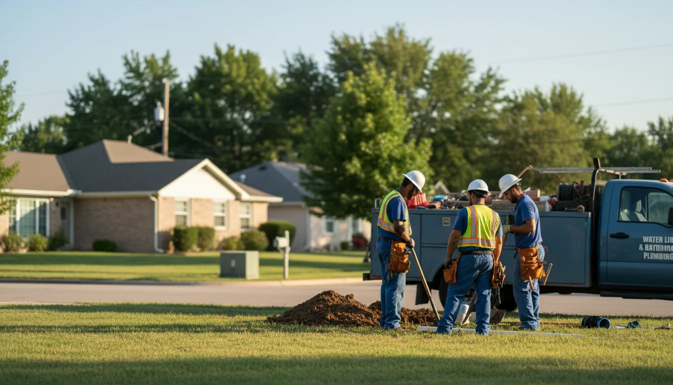 Residential water line and bathroom plumbing service in Churdan, IA